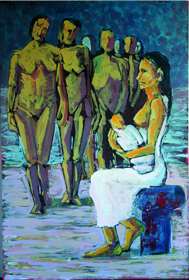 Arte, pintor español de Cañete de las Torres,migrantes,